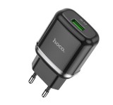 HOCO N3 hálózati töltő USB aljzat (18W, gyorstöltő 3.0) FEKETE