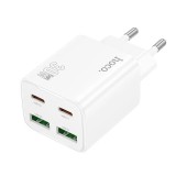 Hoco N56 Fundador 2xUSB-C 2xUSB-A 30W Charger White HC659284