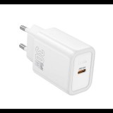 Hoco N62 hálózati töltő Type-C aljzat (30W, PD gyorstöltő 3.0) FEHÉR (N62 WHITE) (N62 WHITE)