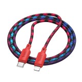Hoco PD 27W USB C - Lightning kábel 1 m X116 átmenetes piros