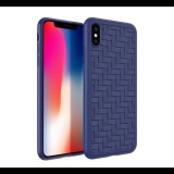 HOCO TRACERY szilikon telefonvédő (fonott minta) KÉK [Apple iPhone XS 5.8] (5996457810277)