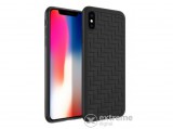 Hoco TRACERY telefonvédő gumi/szilikon tok Apple iPhone X/XS (5,8") készülékhez, fekete