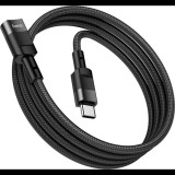 HOCO U107 USB Type-C apa - USB Type-C anya Hosszabbító kábel - Fekete (1.2m) (U107 120)