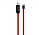 HOCO U29 adatátvitel kábel és töltő (USB - microUSB, gyorstöltés támogatás, 100cm, időzítő, LED kijelző) PIROS (U29_MICRO-USB_R)