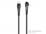 Hoco U84 USB/lightning 8 pin adatkábel és töltő, 120cm, fekete, cipőfűző mintás