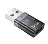 HOCO UA36C adapter (USB - Type-C aljzat, adatátvitel és töltés, OTG) FEKETE