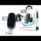 HOCO univerzális szellőzőrácsba illeszthető autós tartó 4,7-7'' méretű készülékekhez - HOCO H7 Gravity Air Vent Car Holder - fekete (HC791443)