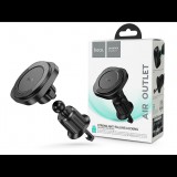 HOCO univerzális szellőzőrácsba illeszthető mágneses autós tartó 4,5-7'' méretű készülékekhez - HOCO H28 Magnetic Air Vent Car Holder - fekete (HC611459)