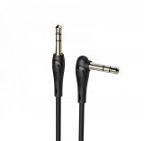 HOCO UPA14 3.5" JACK apa - 3.5" JACK 90 fok apa átkötő kábel fekete 1m