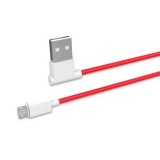 Hoco UPM10 "L alakú" Micro USB töltőkábel piros-fehér (HC021179) (HC021179) - Adatkábel