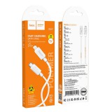 Hoco X107 Type-C - Lightning kábel PD 27W 1m - fehér