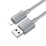 Hoco X107 USB-A - Lightning kábel 2.4A 1m - szürke