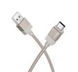 HOCO X110 adatkábel (USB - Type-C, 15W, gyorstöltő, 100cm, cipőfűző) ARANY