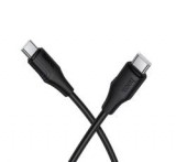 HOCO X124 adatkábel (Type-C - Type-C, 60W, gyorstöltő, 100cm) FEKETE