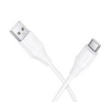 HOCO X124 adatkábel (USB - Type-C, 3A, gyorstöltő, 100cm) FEHÉR