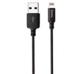 HOCO X14 adatkábel (USB - lightning, gyorstöltő, cipőfűző, 100cm) FEKETE