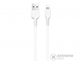 Hoco X20 lightning adat- és töltőkábel, 1m, fehér (törésgátló, gyorstöltés támogatás)