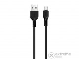 Hoco X20 microUSB adat- és töltőkábel, 3m, fekete (törésgátló, gyorstöltés támogatás)