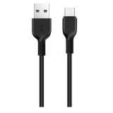 Hoco X20 USB-A apa - USB-C Adat- és töltőkábel 1m - Fekete (HOC0060)