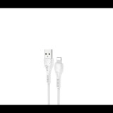 HOCO X37 USB-A apa - Lightning apa 2.0 Adat és töltőkábel - Fehér (1m) (X37MI1MWH)