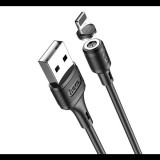 HOCO X52 adatátvitel kábel (USB - lightning 8pin, mágneses csatlakozó, 100cm) FEKETE (X52_8PIN_B) (X52_8PIN_B) - Adatkábel