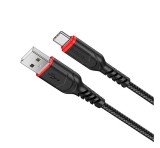 HOCO X59 adatkábel (USB - Type-C, 3A, gyorstöltő, 100cm) FEKETE