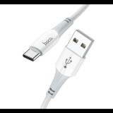 Hoco X70 adatkábel (USB - Type-C, 3A, 100cm, törésgátló, cipőfűző) FEHÉR (X70_USB_LIGHTNING_W TYPE-C) (X70_USB_LIGHTNING_W TYPE-C)