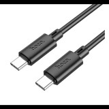 Hoco X88 adatkábel (Type-C - Type-C, 60W, PD gyorstöltő, 100cm) FEKETE (X88_TYPEC_B) (X88_TYPEC_B)