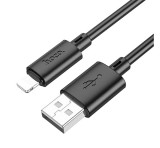 HOCO X88 adatkábel (USB - lightning, 2.4A, gyorstöltő, 100cm) FEKETE