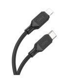 Hoco x90 adatkábel (type-c - lightning, 20w, pd gyorstöltő, 100cm) fekete