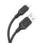 HOCO X90 adatkábel (USB - lightning, 2.4A, 100cm) FEKETE