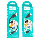 Hoco X90 Type-C - Type-C kábel 3A 60W 1m - fehér