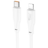 HOCO X93 Force PD20W töltő adatkábel iPhone Type-C - Lightning fehér 1m