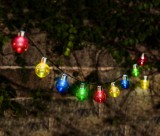 Hoff Napelemes színes izzók, 10 LED, 1,8 m