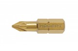 HÖGERT HT1S384 Csavarhúzó bit, PZ1 25 mm S2 acél, titán bevonat, 5 részes buborékfólia