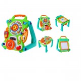 Hola Interaktív négyféleképpen Átalakítható Multifunkciós Járássegítő-Mágneses Rajzasztal-Játszóasztal-Fény és Hangeffektusokkal