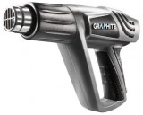 HŐLÉGFÚVÓ 2000W, HŐFOKSZABÁLYZÓS I:25C, II: 80-600C, III: 80-600C, KOFFERBEN 5DB KIEGÉSZÍTŐVEL, GRAPHITE