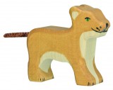 HOLZTIGER Fa játék állatok - oroszlán, kicsi, álló