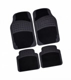 HOM 4 részes autószőnyeg szett, gumi és textil, 70x45cm - 45x40cm, antracit színű