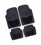 HOM 4 részes autószőnyeg szett, gumi és textil, 72x45cm - 45x40cm, antracit színű