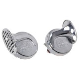 HOM Két tónusú kürt pár, relével - króm - 12V - párban