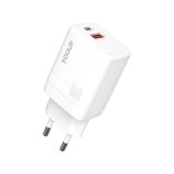 HOM YooUp NC48-D dupla hálózati töltő - USB-TYPE-C - PD45W - fehér
