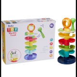 Home and Mode Baby Toy Marble Track Golyópálya 5 szintes, 3 golyóval, 44 cm – Oroszlán/Panda