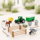 Home and Mode Farm játék készlet 21 cm-es traktorral, állatfigurákkal és kiegészítőkkel