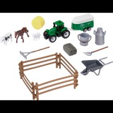 Home and Mode Farm játék készlet traktorral állat figurákkal és kiegészítőkkel, 21 cm