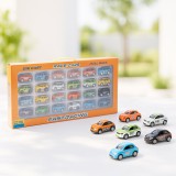 Home and Mode KidsToys 24 db-os pull-back autókészlet, 75 mm-es, 8 dizájnnal