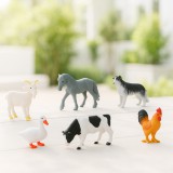 Home and Mode PLAY ANIMALS farm állat figurák, 6 db-os szett, PVC, kb. 3.5 cm