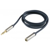 Home by Somogyi A 54-2.5M audió kábel, 3,5 mm sztereó fém dugó-3,5 mm sztereó fém aljzat, 2,5 m