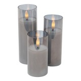 Home by Somogyi CDS 3 LED-es gyertyaszett, üvegben