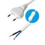 Home by Somogyi Hálózati csatlakozókábel kapcsolóval, 2x0,75, 2m, ónozott véggel